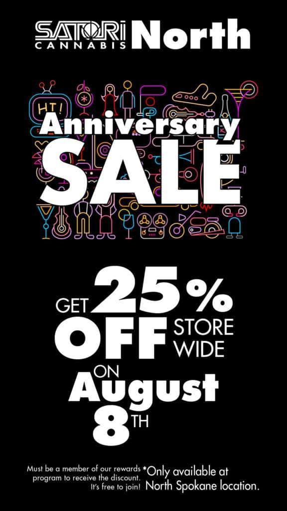 SATORI NORTH SPOKANE 6 YEAR ANNIVERSARY SALE!